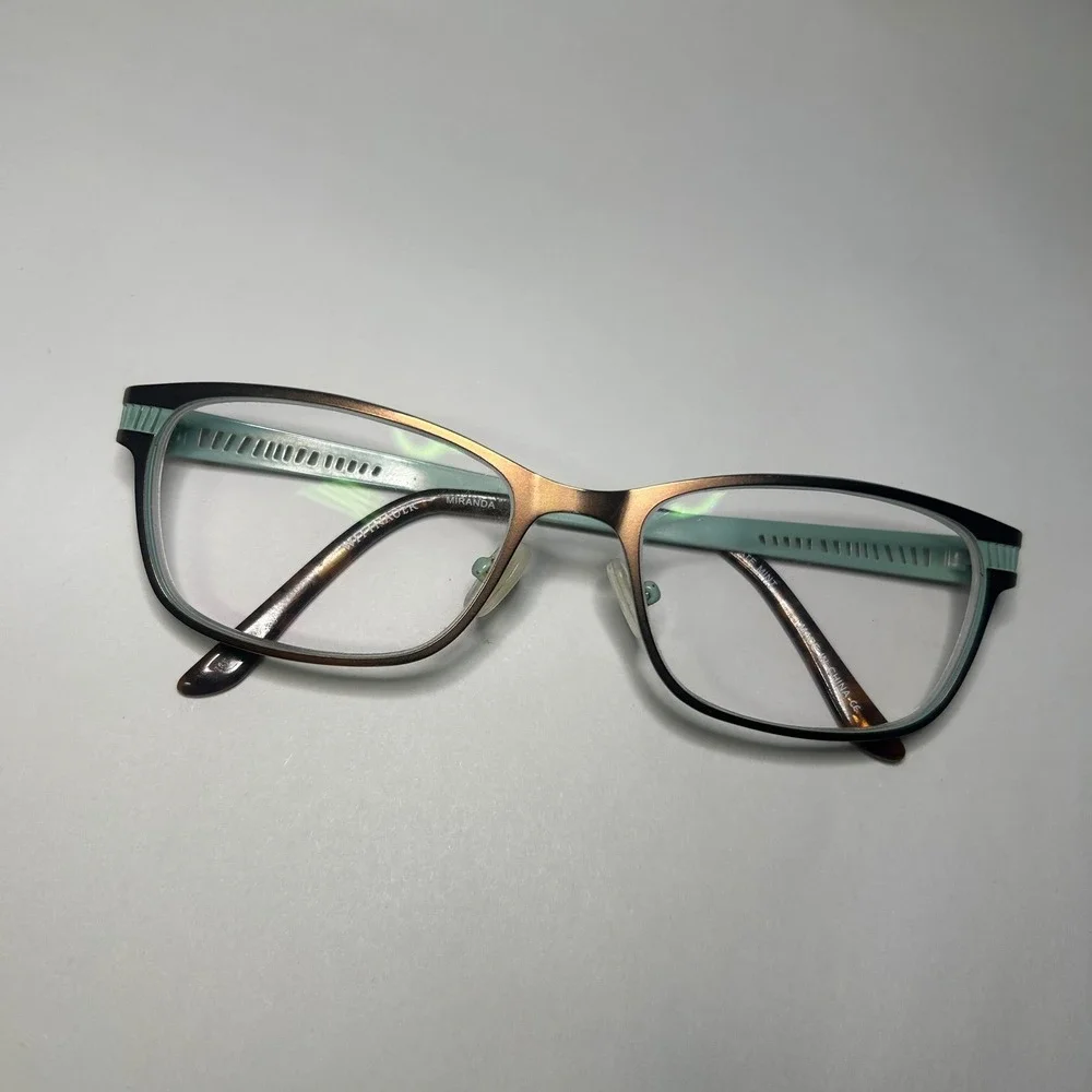 Wittnauer Miranda Eyeglasses Chocolate Mint Bronze Green Frames 53-17/135